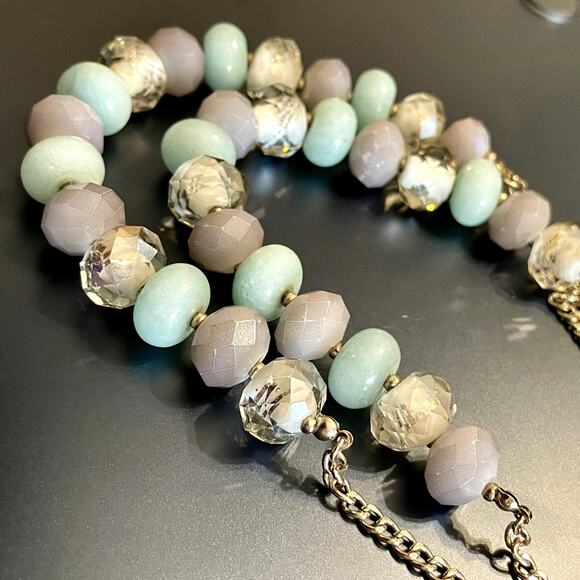 LOFT Tiered Double Strand Beaded Necklace - Picture 5 of 7